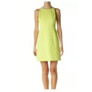 Banana Republic Mily Sleeveless Textured Lime Green Sheath Dress Sz 10 new $140